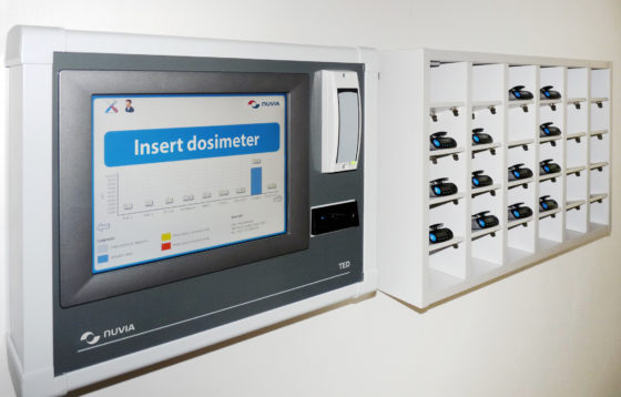 Radiomonitoring system access and personal dosimetry terminal