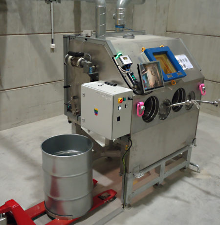 central system for collection storage and release of liquid radioactive waste