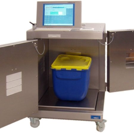 A release counter with radiological waste inside