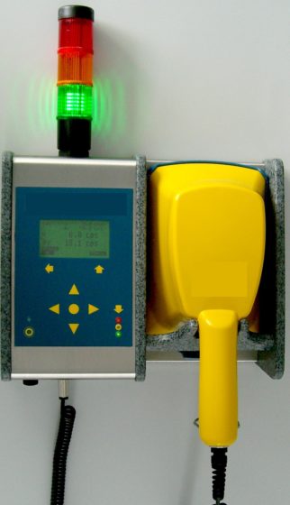 A stationary contamination monitor