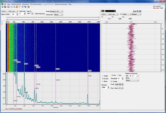 Interface of a data quality control visualisation and GIS export software