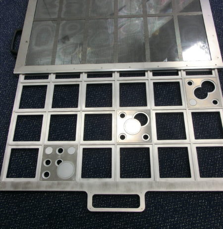 A contamination search drawer used for the training of radiation safety personnel